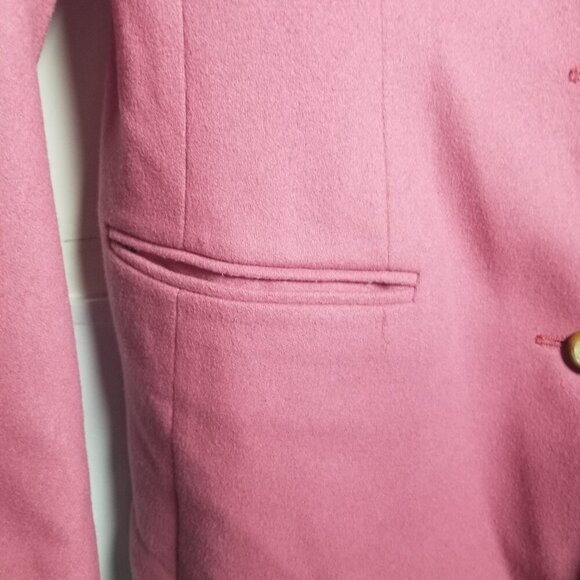LL Bean Women's Wool/Cashmere Pink Office Career Blazer Sz 8P - Picture 6 of 7